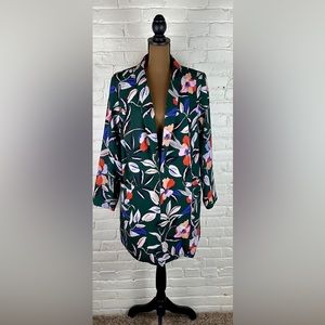 Eloquii Women’s Long Essential Blazer, Floral Pattern, Size 16, EUC